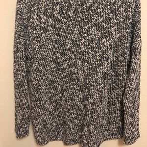 Black and white knit sweater